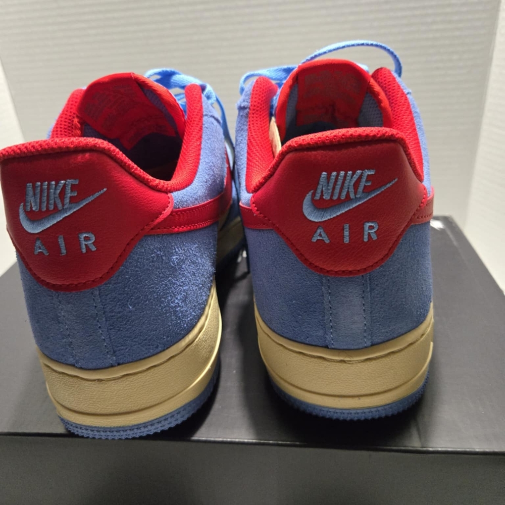 Nike Air Force 1 Premium Low Blue and Red Beige Sneaker Streetwear BrandNew 10.5 - Picture 4 of 16